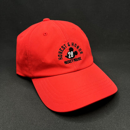 Disney Mickey Mouse Club House 28 Honest & Honor Strapback Hat Red Disney Cap