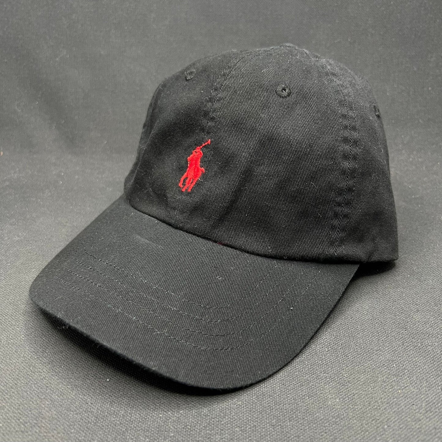 Polo Ralph Lauren Strapback Hat Black Red Pony Classic Cap