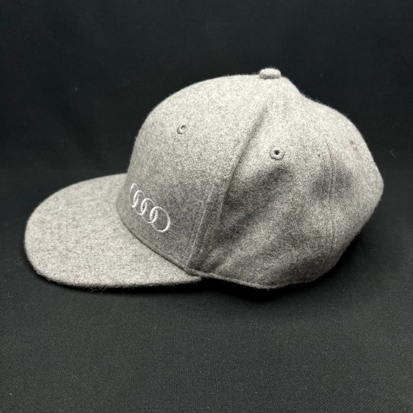Audi FIS Alpine World Cup Wool Blend Snapback Hat Gray Felt Four Rings Cap