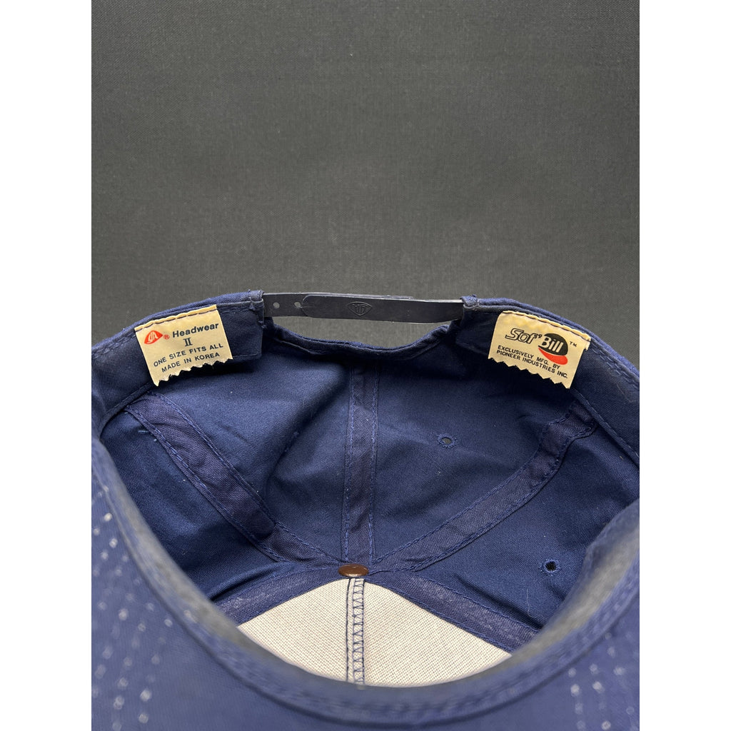 Vintage 80s ABC Sports Rope Snapback Hat Navy Blue AJD Made Korea