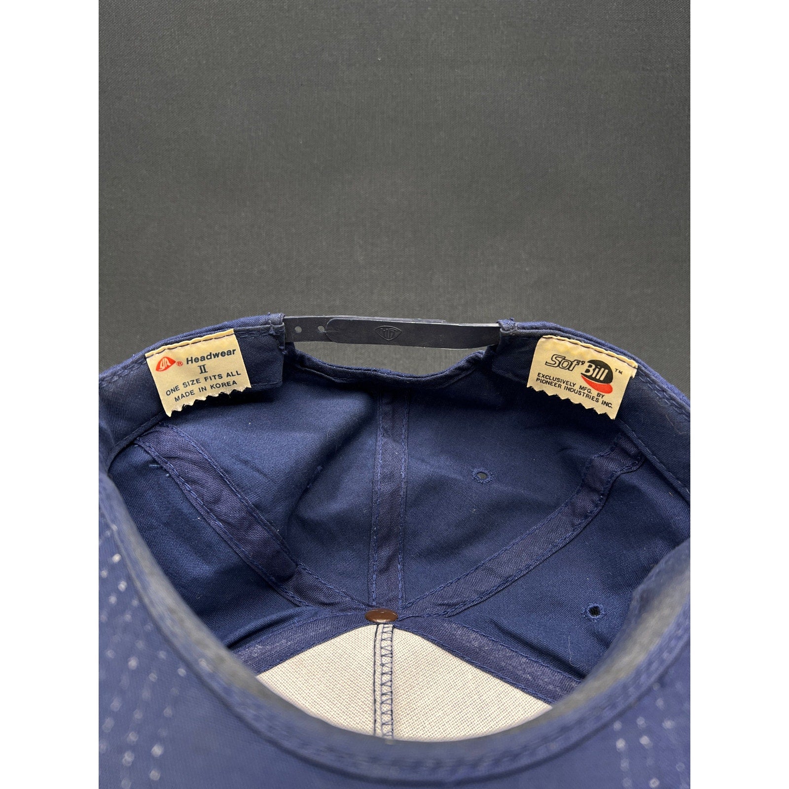 Vintage 80s ABC Sports Rope Snapback Hat Navy Blue AJD Made Korea