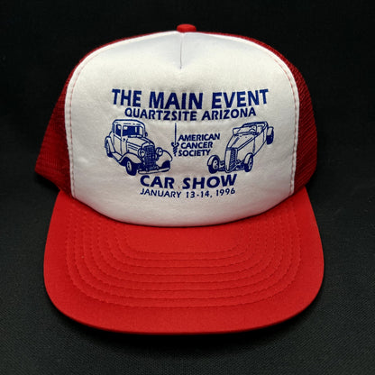 Vintage 1996 Quartzsite AZ Car Show Snapback The Main Event Trucker Hat