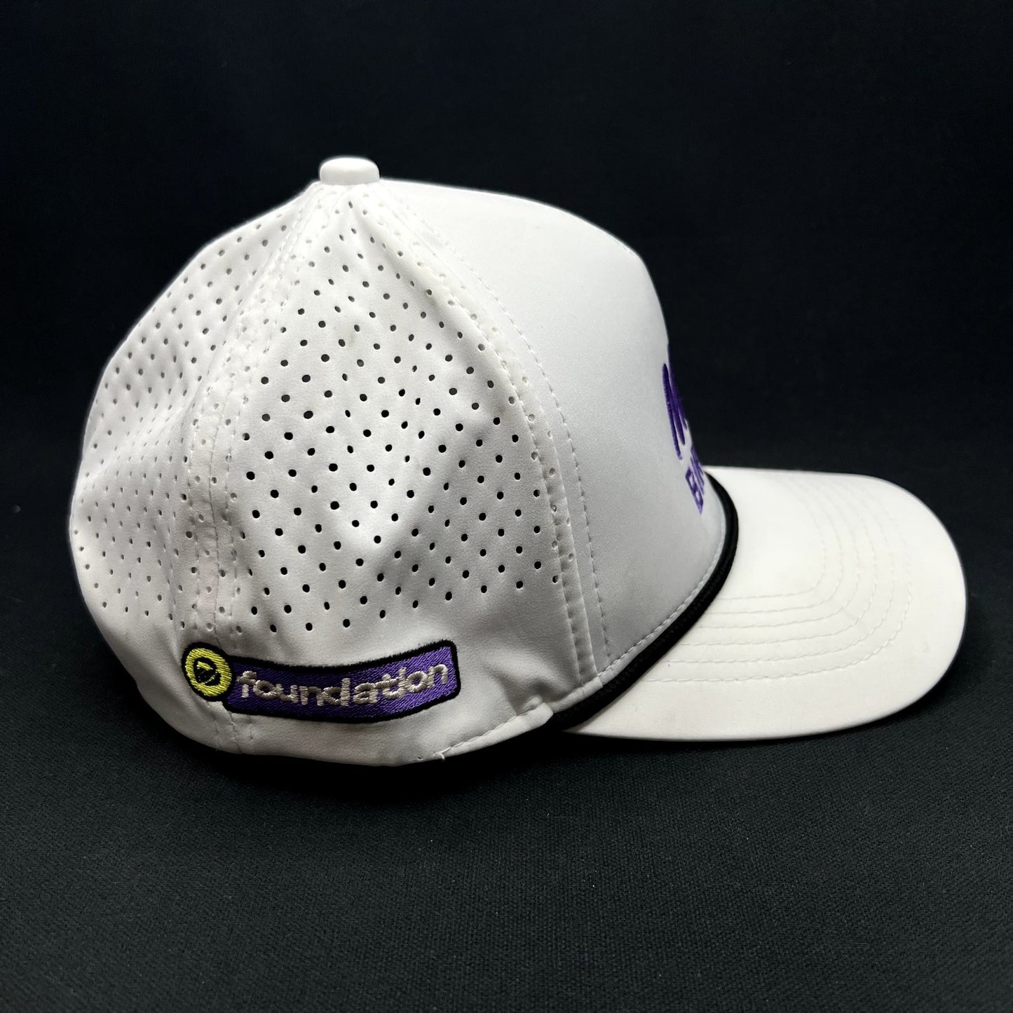 Más Birdies Taco Bell Foundation Golf Snapback Hat White Purple Outdoor Cap