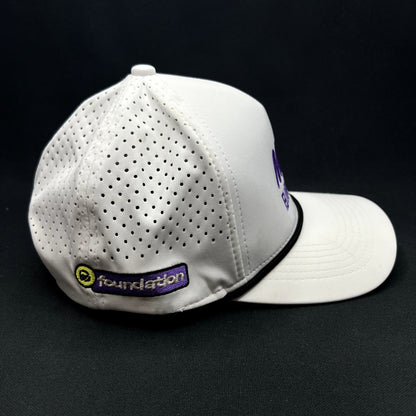 Más Birdies Taco Bell Foundation Golf Snapback Hat White Purple Outdoor Cap