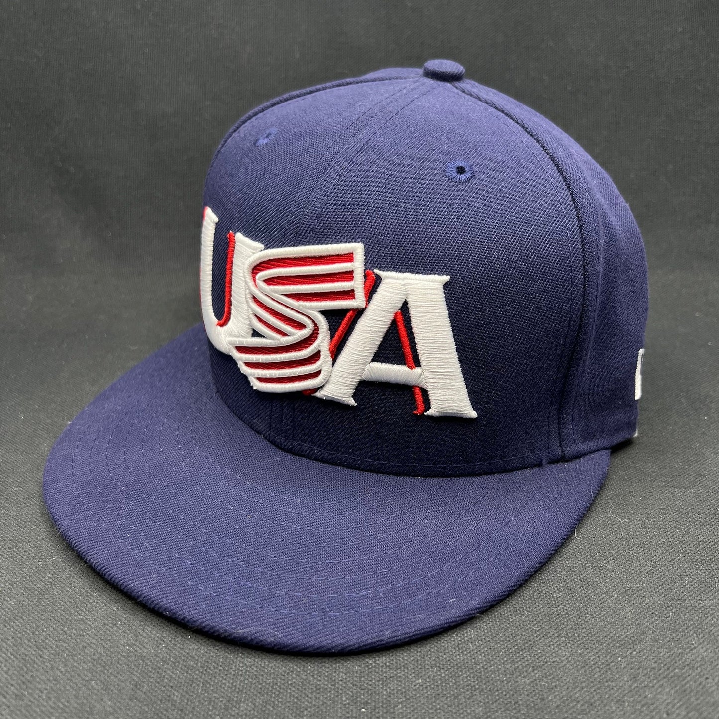 New Era 59FIFTY USA Baseball Olympic Fitted Hat 7 1/4 Navy Rare