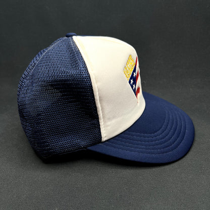 Vintage U.S. Feed Grains Council Mesh Snapback Trucker Hat USA