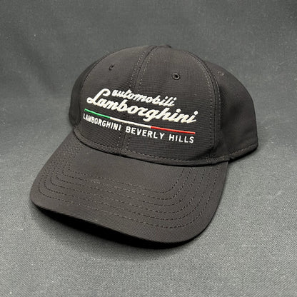 Lamborghini Beverly Hills Strapback Hat Black Otto Cap Italy Luxury