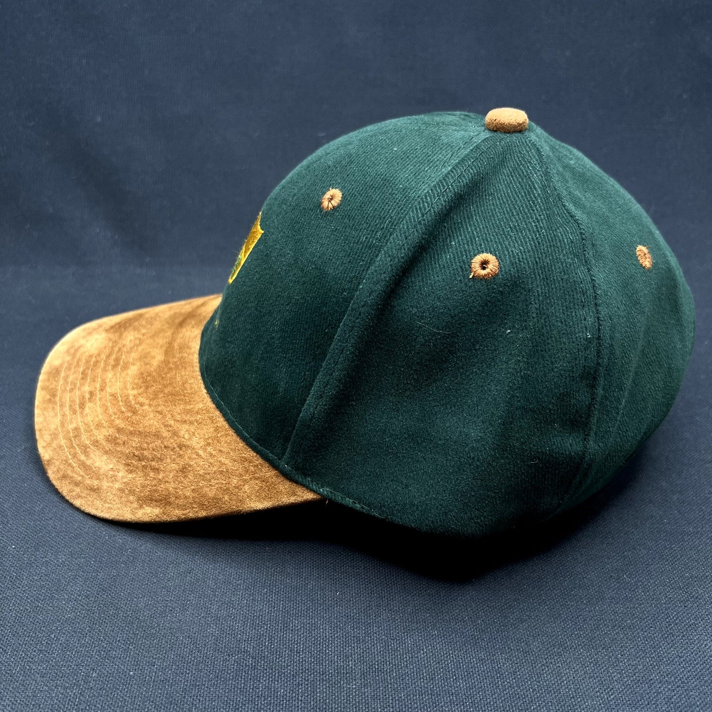 Vintage Desert Lake Golf Strapback Hat Suede Brim OTTO Leather Strap
