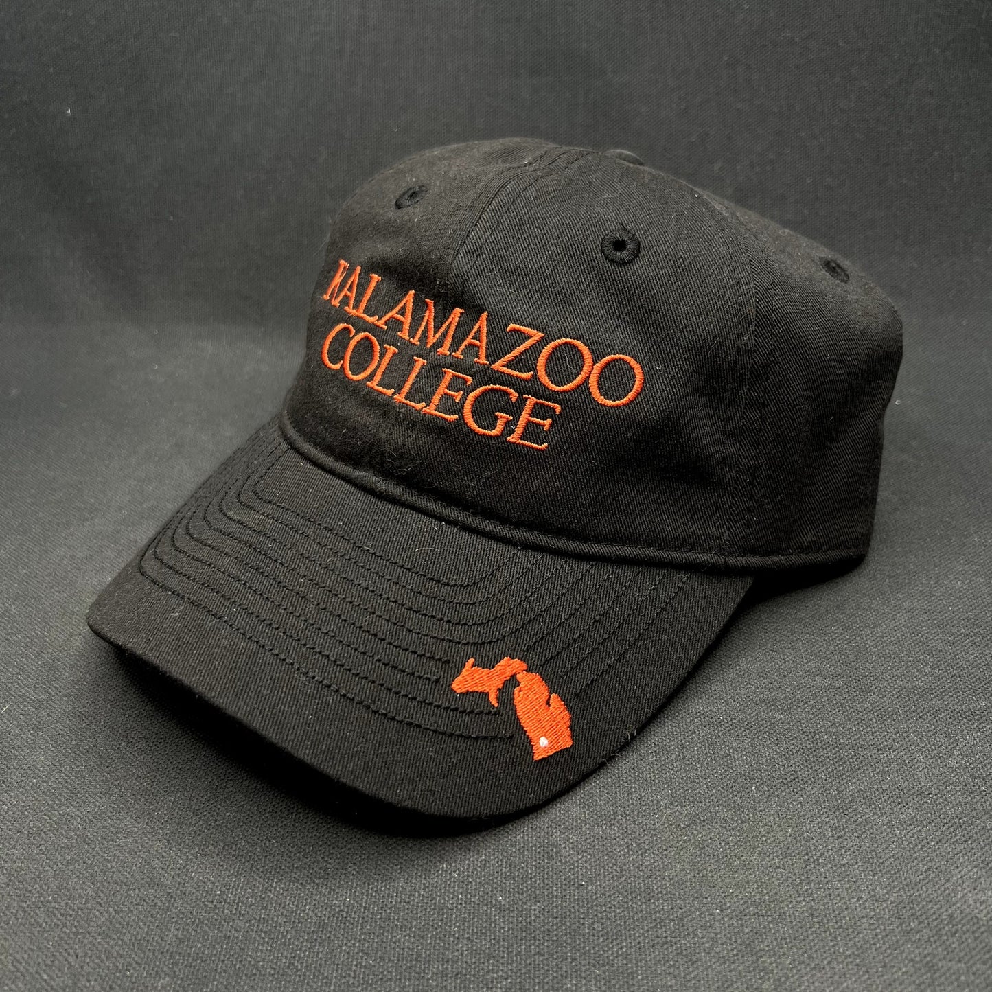 Kalamazoo College Black Orange Strapback Hat Gear Adjustable Dad Cap