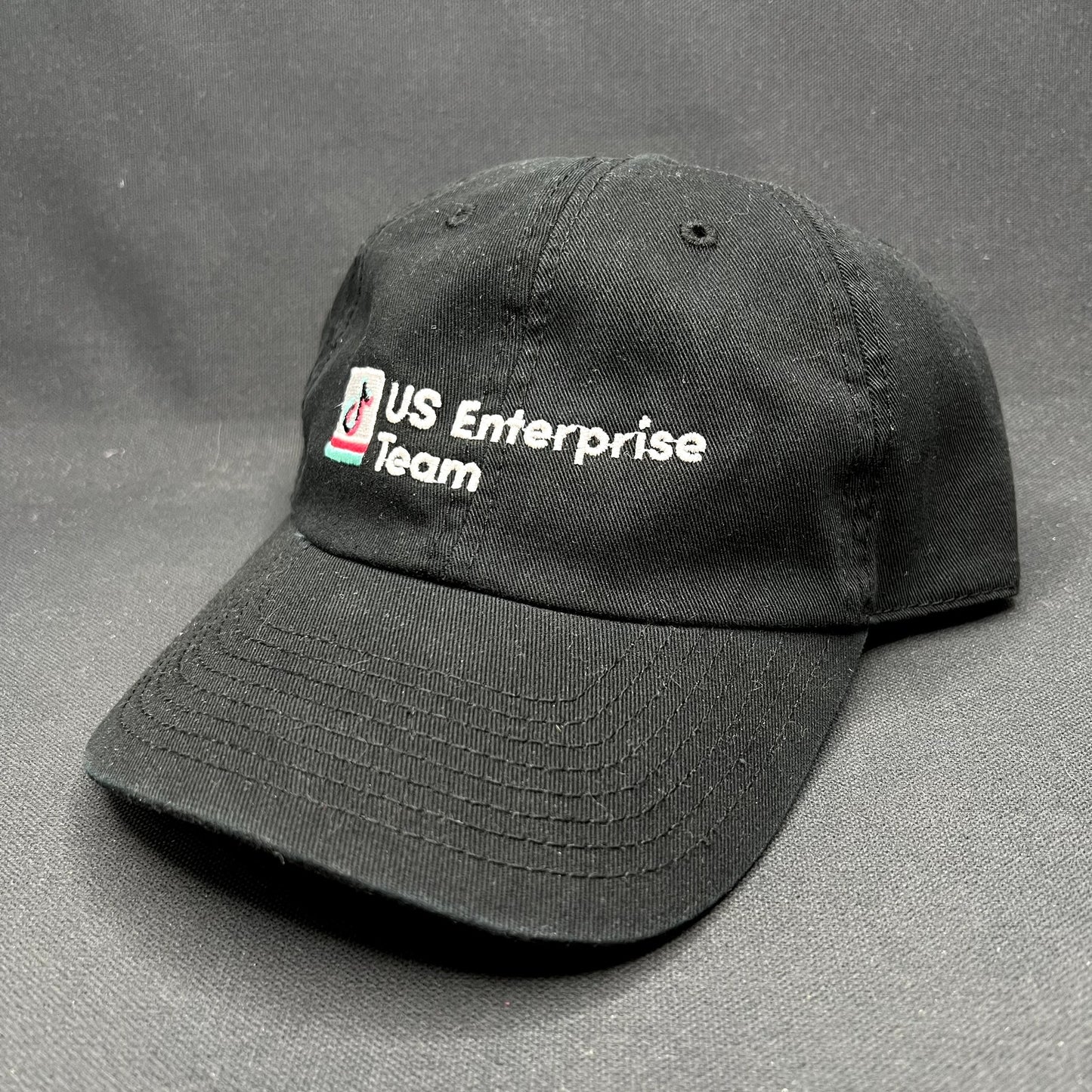 TikTok US Enterprise Team Strapback Hat Drop The Beat Black Cap