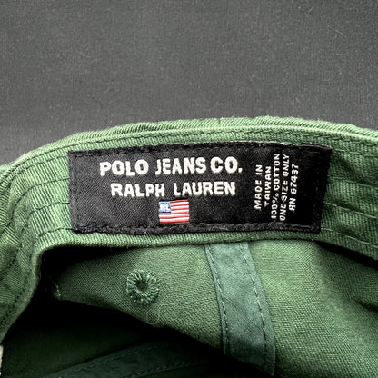 Vintage Polo Jeans Co Ralph Lauren Strapback Hat Green USA