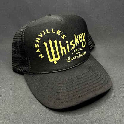 Vintage Nashville’s Whiskey Getcha Some Green Brier Nissin Trucker Snapback Hat