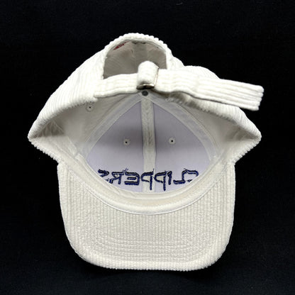 Los Angeles Clippers White Corduroy Cedars-Sinai Strapback Hat Melonwear