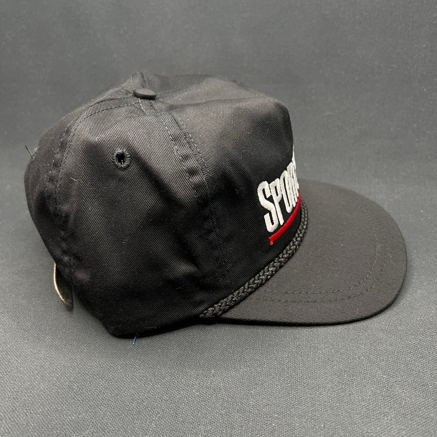 Vintage SportSouth Strapback Hat Black Rope Snapback USA Promo