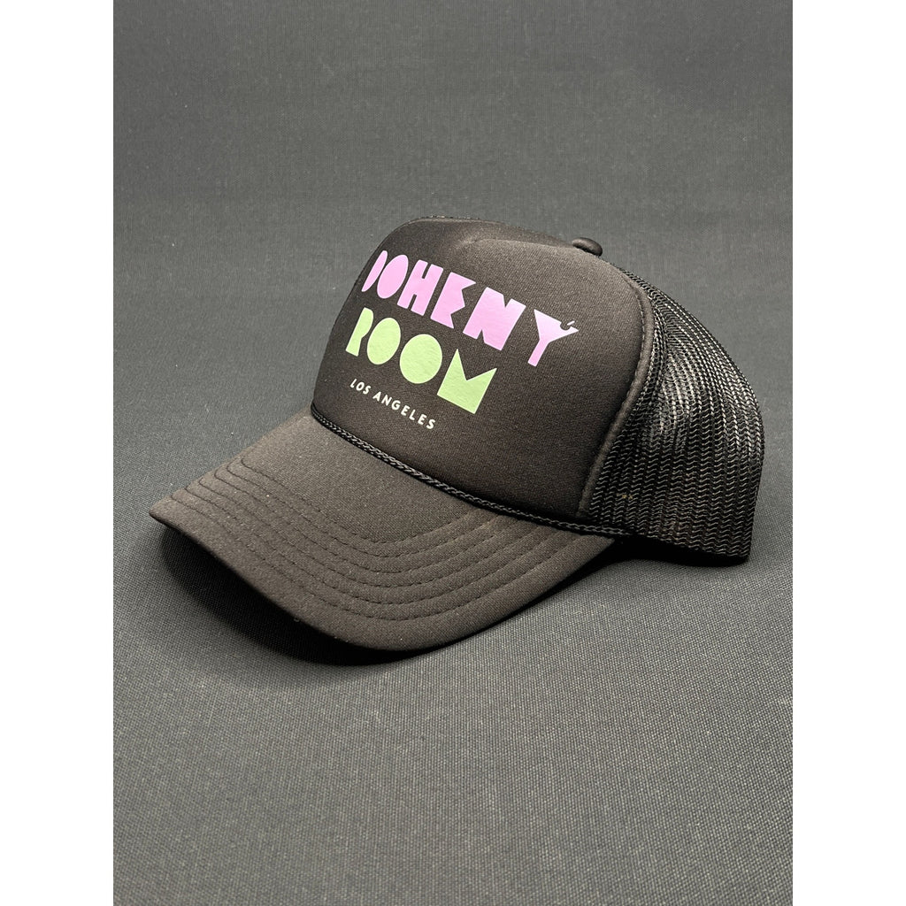 Doheny Room Los Angeles California Black Mesh Snapback Trucker Hat