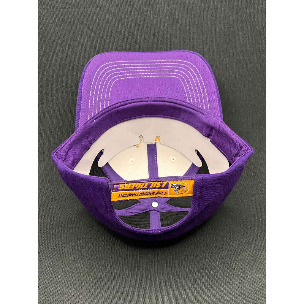 LSU Tigers 4× National Champions Hat – Top of the World Purple/White