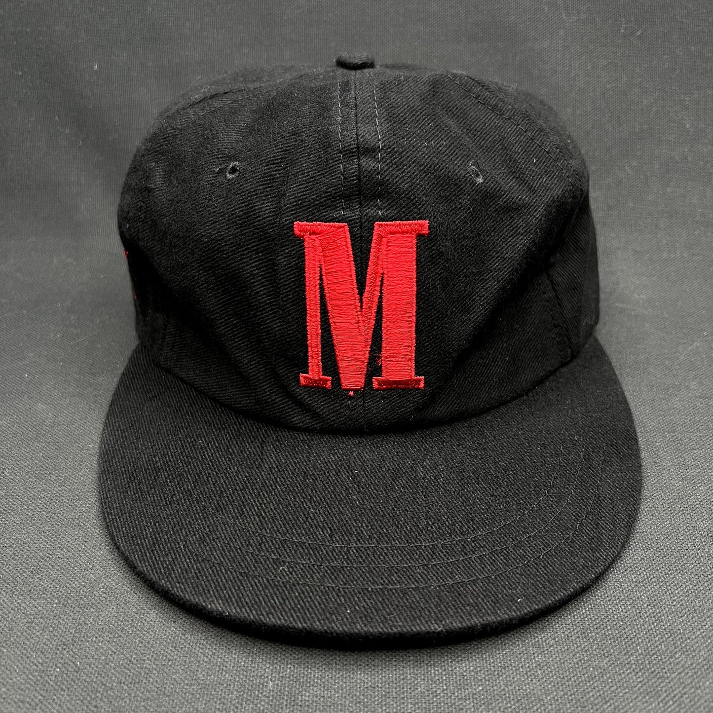 Vintage Marlboro Red “M” Strapback Hat Black Tobacco Promo Cap