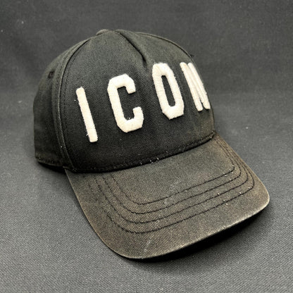 DSQUARED2 ICON Strapback Hat Black Designer Baseball Cap
