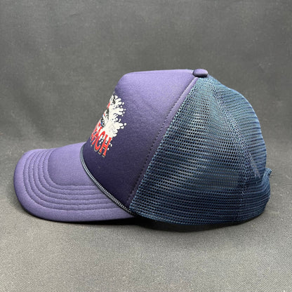 Vintage Rat Beach Surf Trucker Hat Distressed Foam Snapback