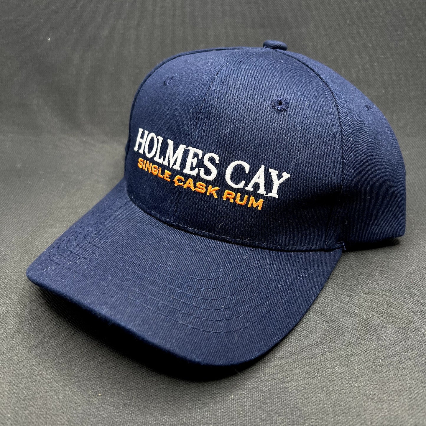Holmes Cay Single Cask Rum Strapback Hat Navy Blue 100% Cotton Adjustable Cap