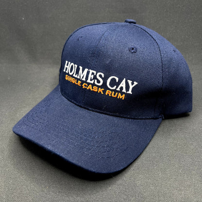 Holmes Cay Single Cask Rum Strapback Hat Navy Blue 100% Cotton Adjustable Cap