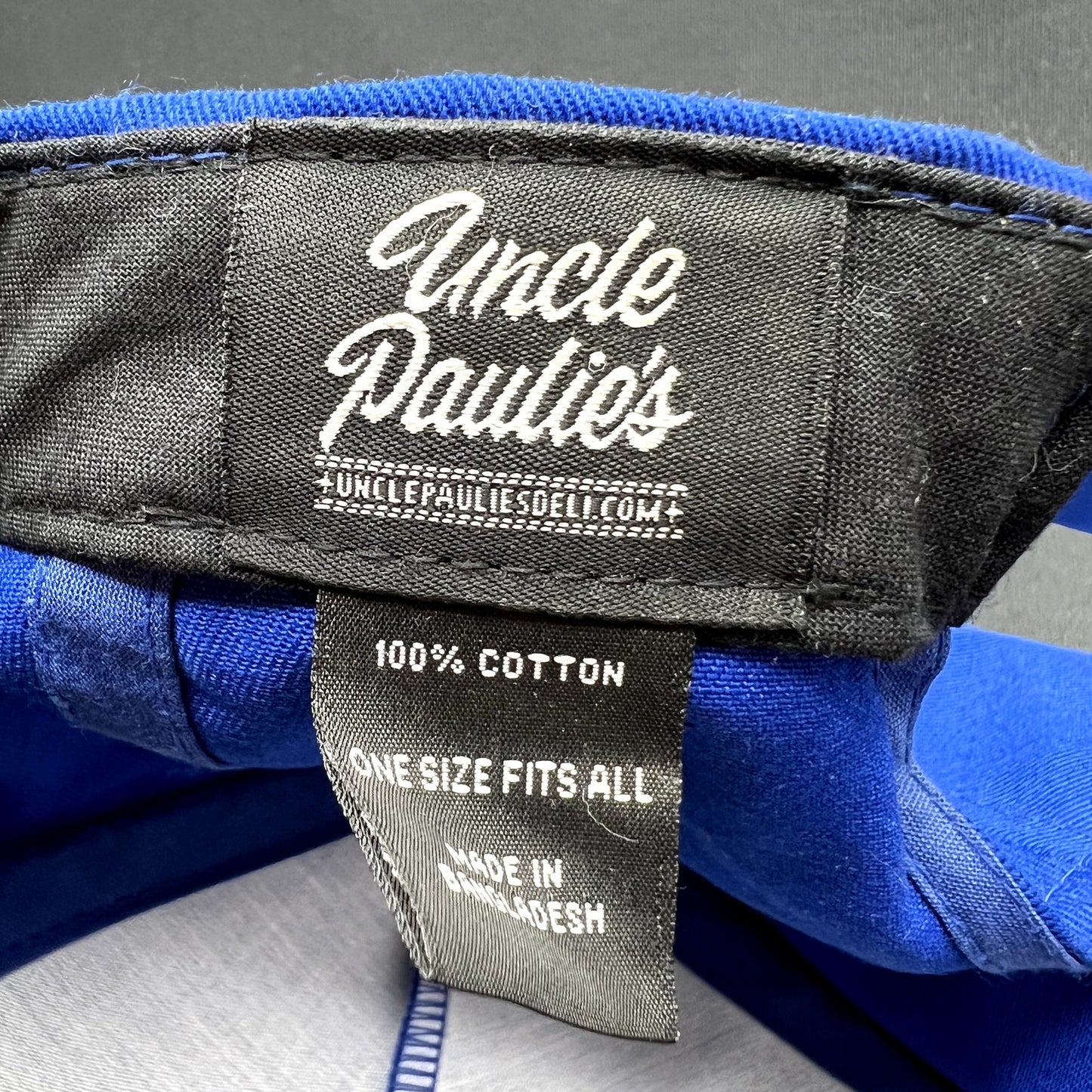 Uncle Paulie’s Script Snapback Hat Blue Streetwear Cap