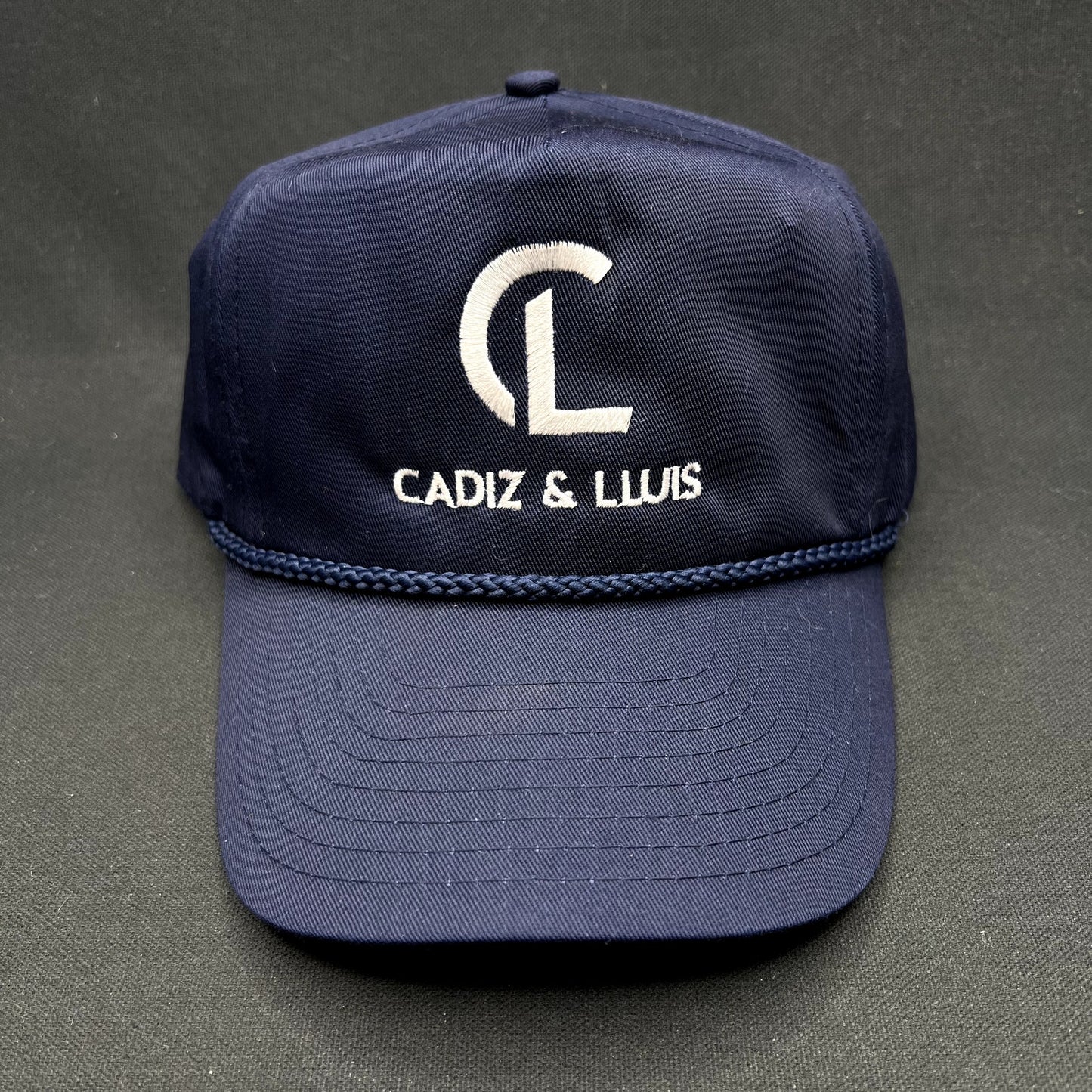 Vintage Cadiz & Lluis Real Estate Snapback Hat Nissin Cap Navy Promo