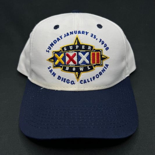 Vintage Super Bowl XXXII Snapback 1998 San Diego Logo 7 NFL Hat