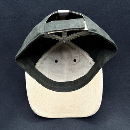 Carhartt Two-Tone Black Khaki Strapback Hat Embroidered Logo Cap