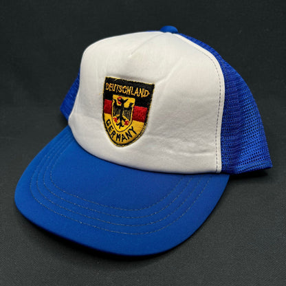 Vintage Germany Deutschland Trucker Hat Crest Patch Mesh Snapback