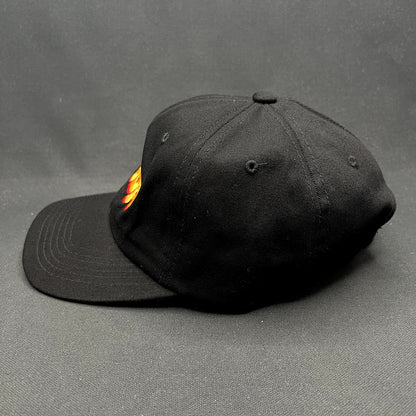 Mister Parmesan Gouda Cheese Logo Strapback Hat Black Los Angeles
