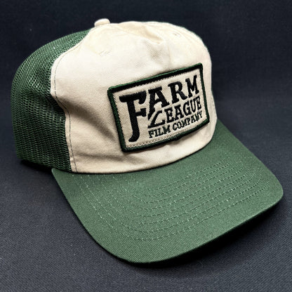 Vintage Farm League Film Company Trucker Snapback Hat Green White Seagerm