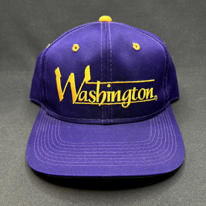 Vintage Washington Huskies The Game Snapback Hat Purple NCAA USA
