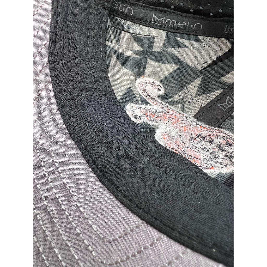 Melin A-Game Hydro Tiger Patch Snapback Hat Black Water Resistant Tech