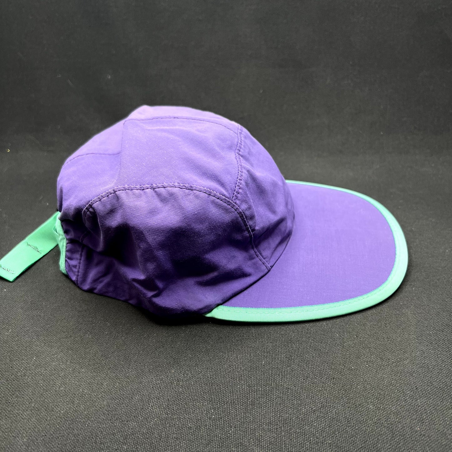 Patagonia USA Made Purple Teal Strapback Hat Retro Outdoor Hiking Cap Medium