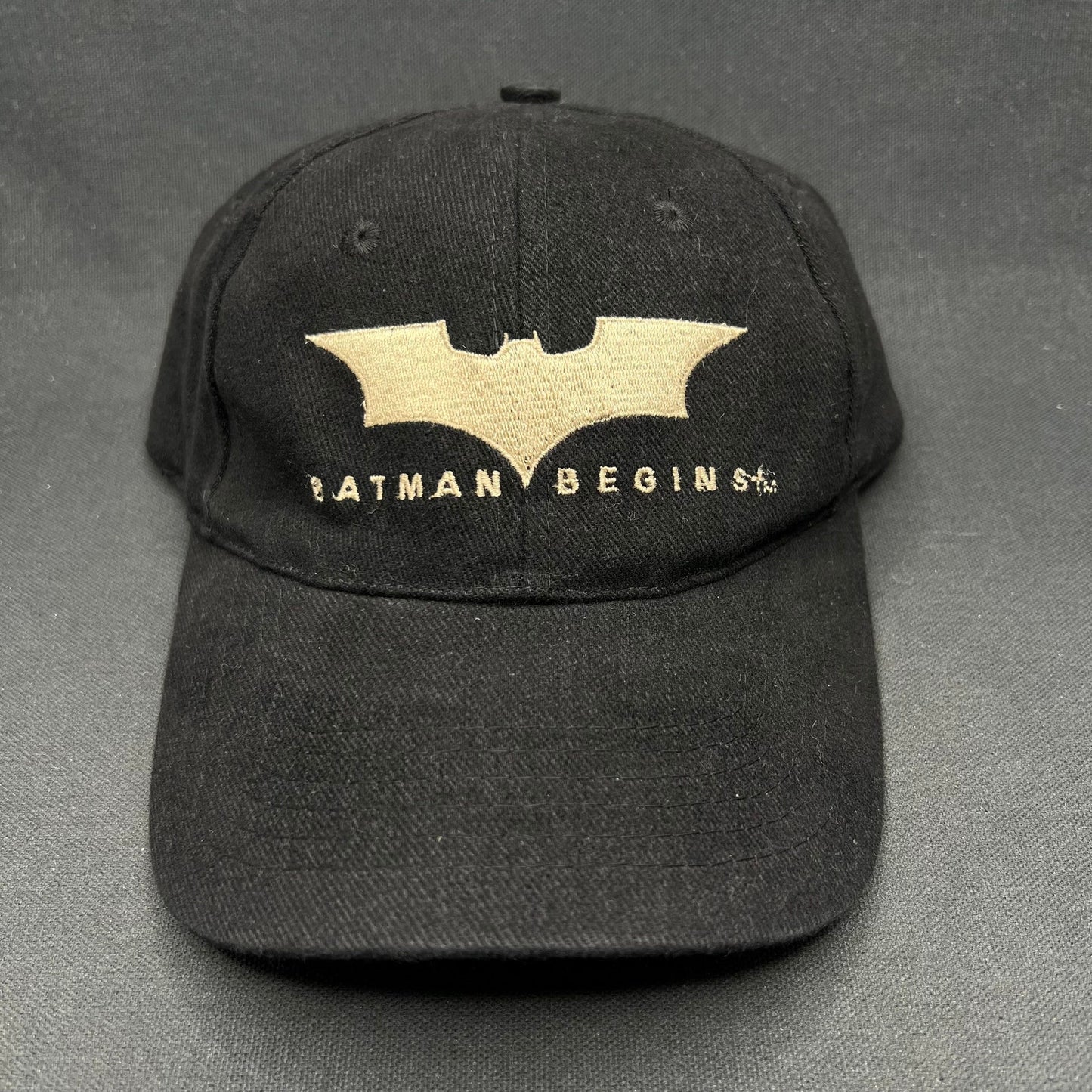 2005 Batman Begins Strapback Hat Vintage Movie Promo DC Comics Cap