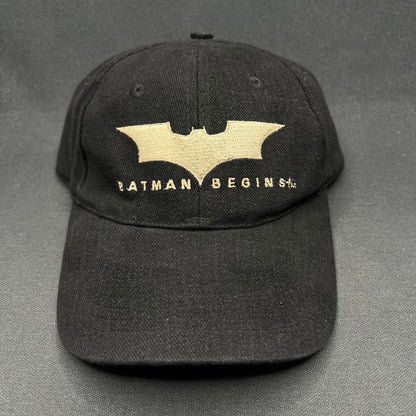 2005 Batman Begins Strapback Hat Vintage Movie Promo DC Comics Cap