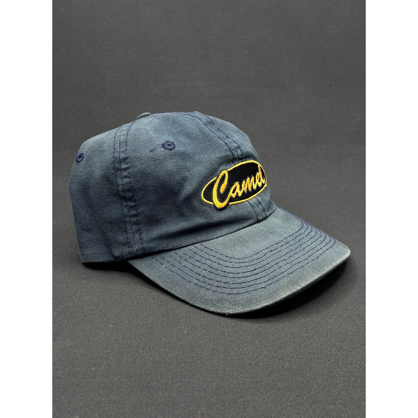 Vintage Camel Cigarettes Strapback Hat Faded Navy Cotton 1990s