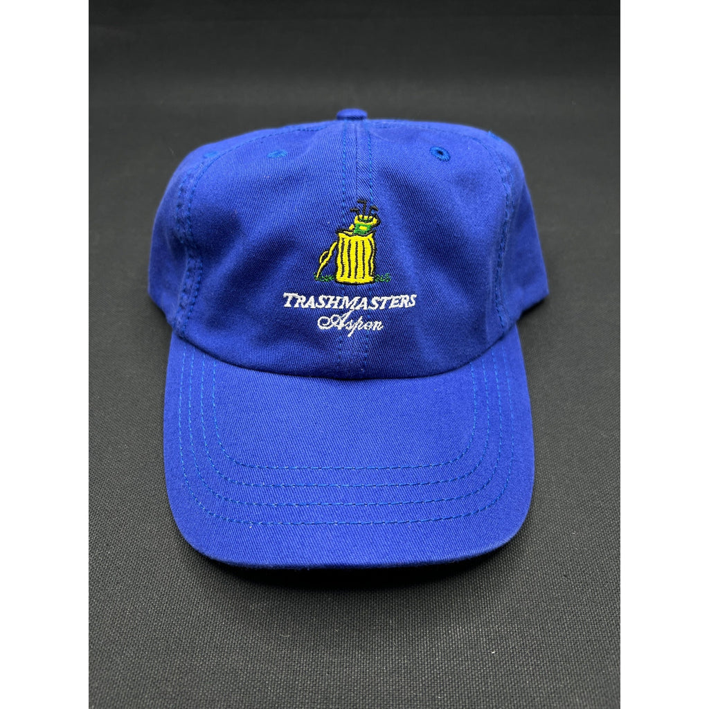 Vintage Trashmasters Aspen Golf Hat Royal Blue Strapback American Dry