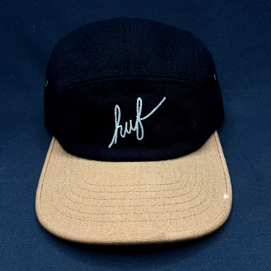 HUF Custom Made Headwear Strapback Camp Hat Black Tan
