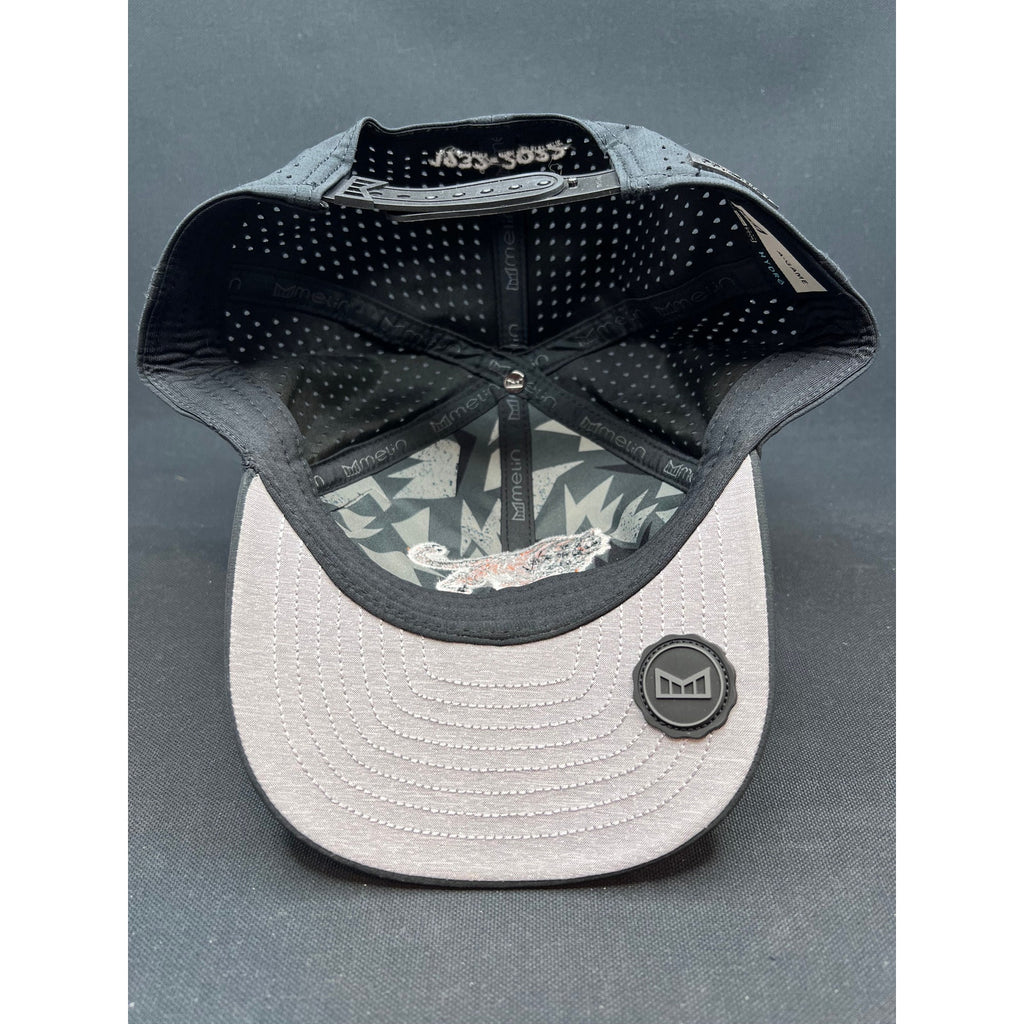 Melin A-Game Hydro Tiger Patch Snapback Hat Black Water Resistant Tech