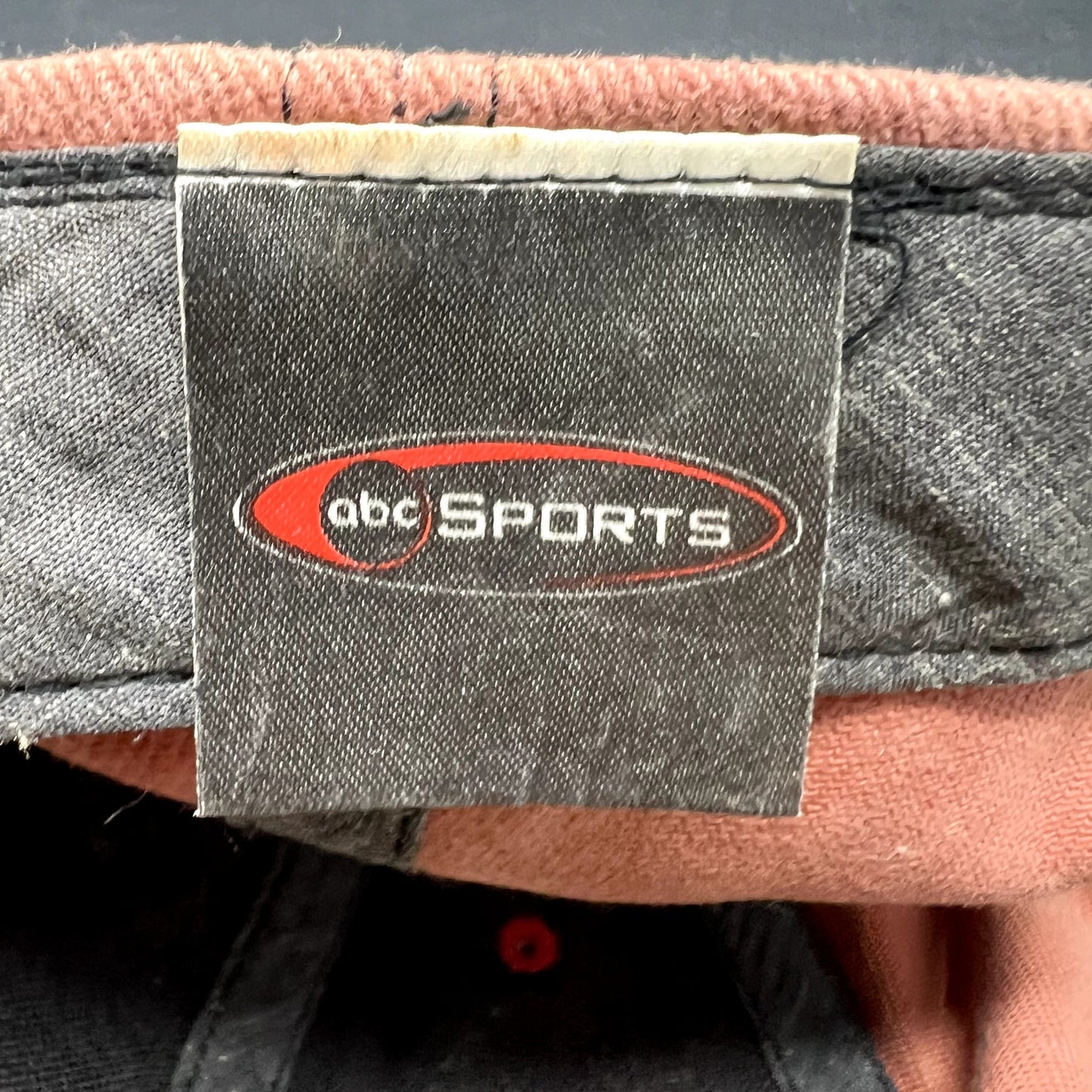 Vintage ABC Sports Strapback Hat Two-Tone Pink Tan Broadcast TV Cap