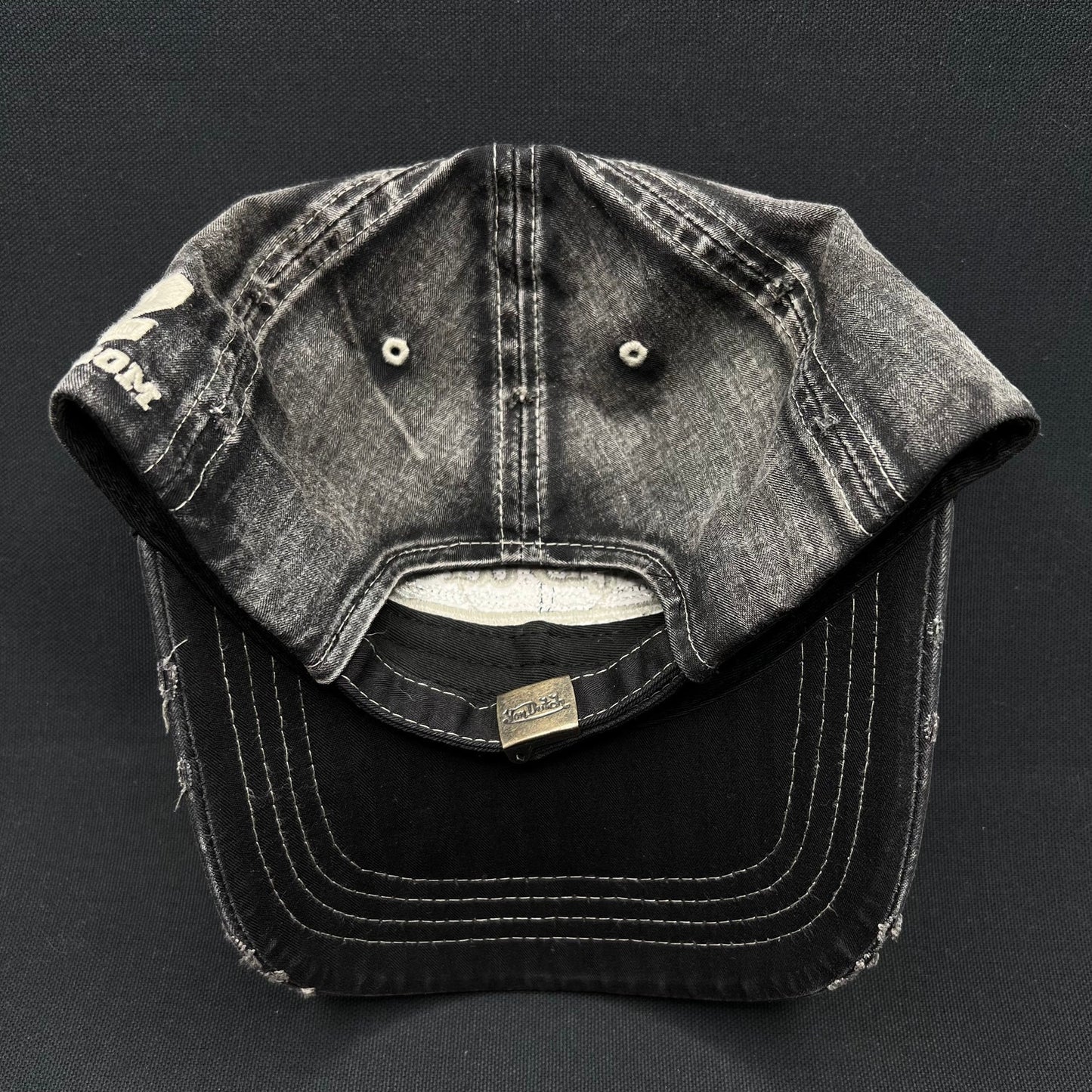 Von Dutch Erik Bostrom Custom Cycles Distressed Denim Strapback – Korea