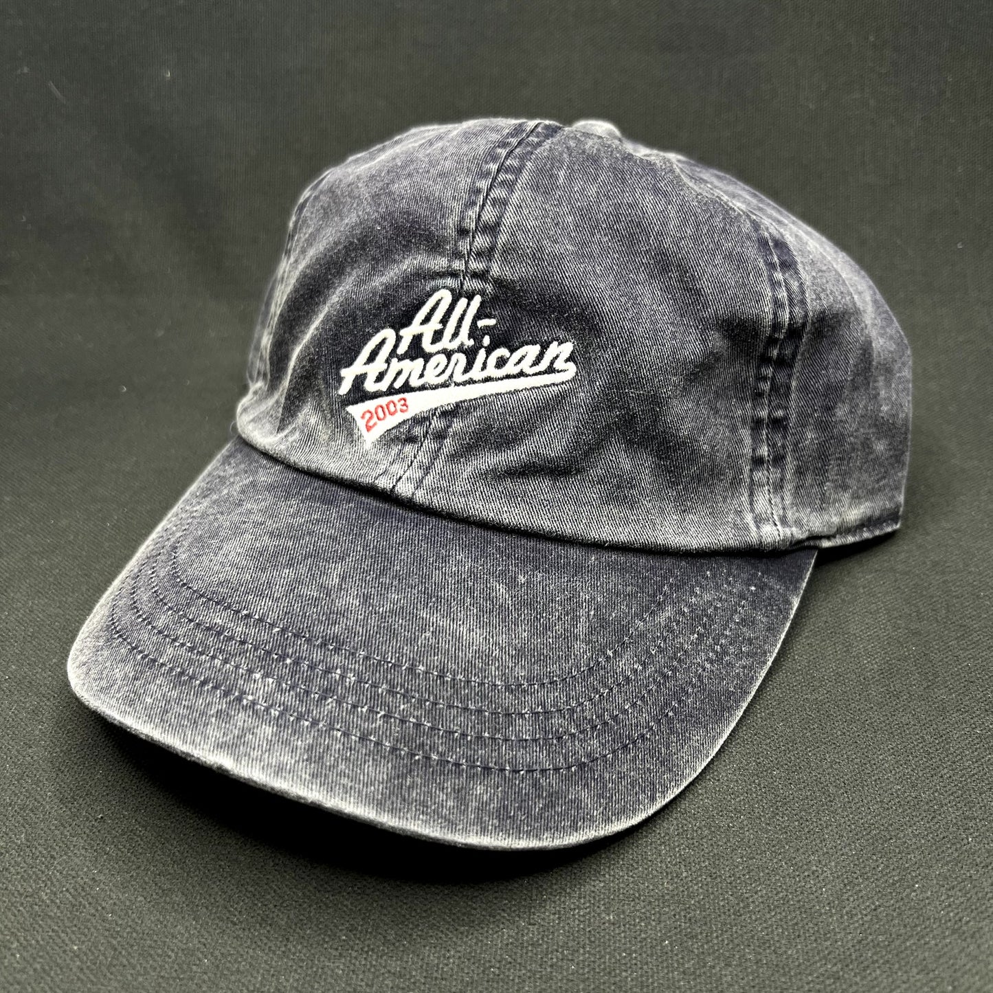 Vintage 2003 All-American Script Strapback Hat Old Navy Washed Baseball Cap M/Ls
