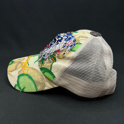Ed Hardy Don Ed Hardy Tiger Rhinestone Trucker Hat Y2K