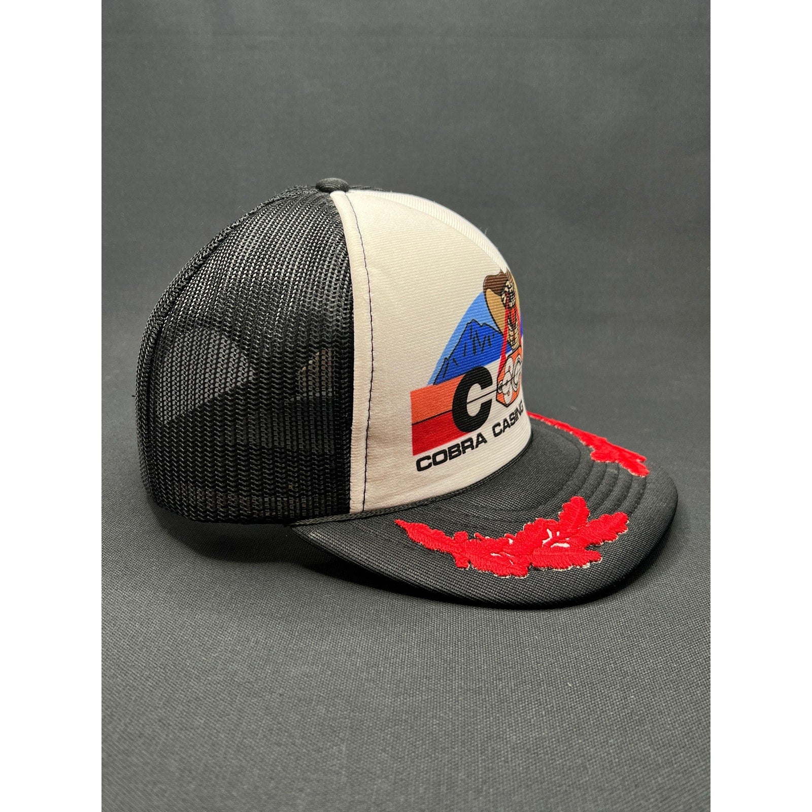 Vintage Cobra Casing Service CCS Trucker Hat – Korea Made Foam-Front Black/White