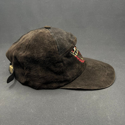 Vintage Aspen 100% Suede Strapback Hat Ski Country Imports USA