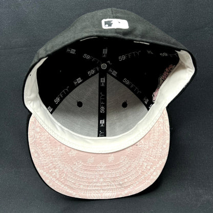 New Era LA Dodgers 59FIFTY Fitted Hat 7 1/8 Black Pink Undervisor