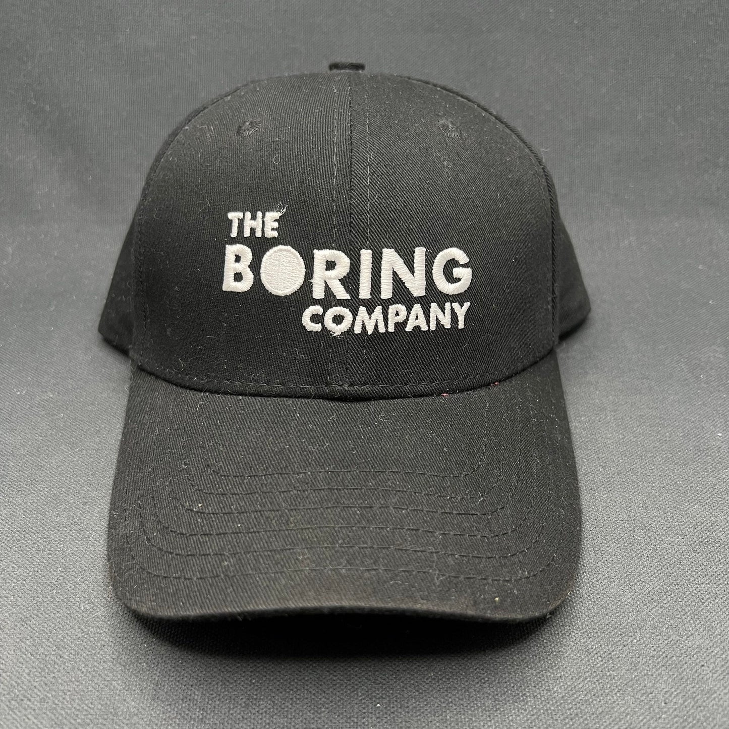 The Boring Company Strapback Hat Black Elon Musk Logo Cap