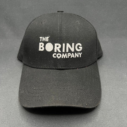 The Boring Company Strapback Hat Black Elon Musk Logo Cap